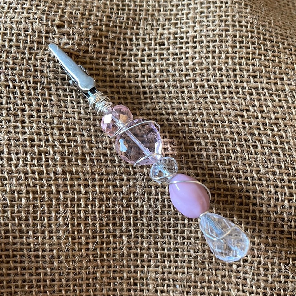 Pretty in Pink Roach Clip. ATM Helper/ Jewelry Assist/ Alligator Clip / Credit